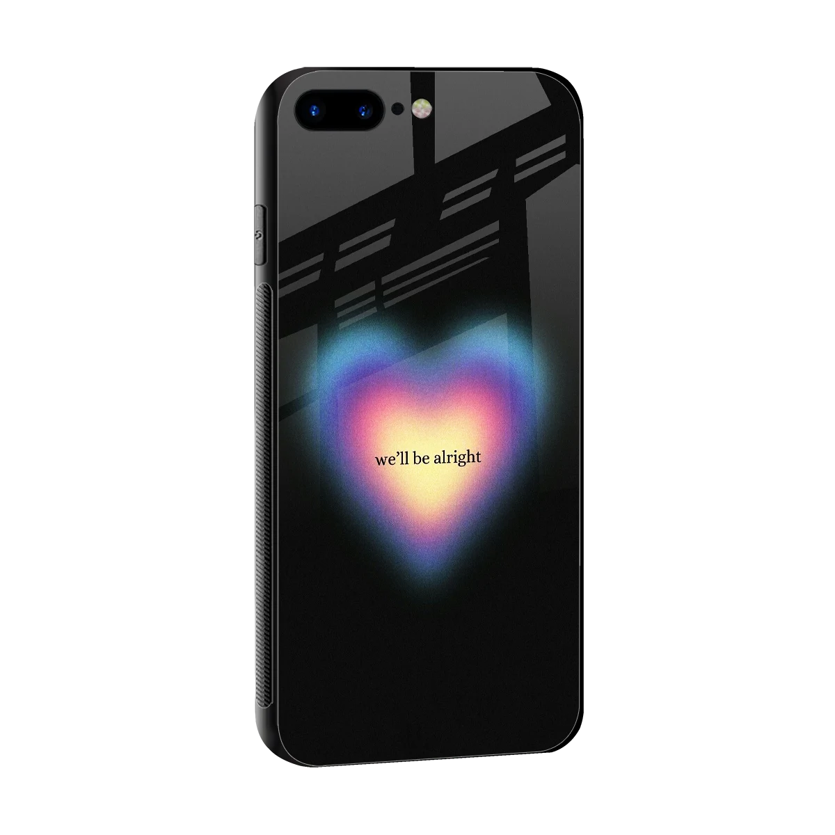 Alright Always sleek iphone 8 plus cover with tempered glass back and TPU edges