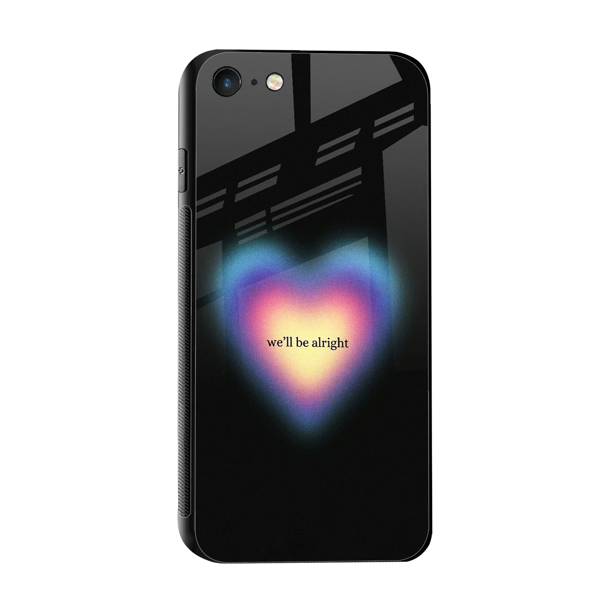 Alright Always sleek iphone 8 cover with tempered glass back and TPU edges