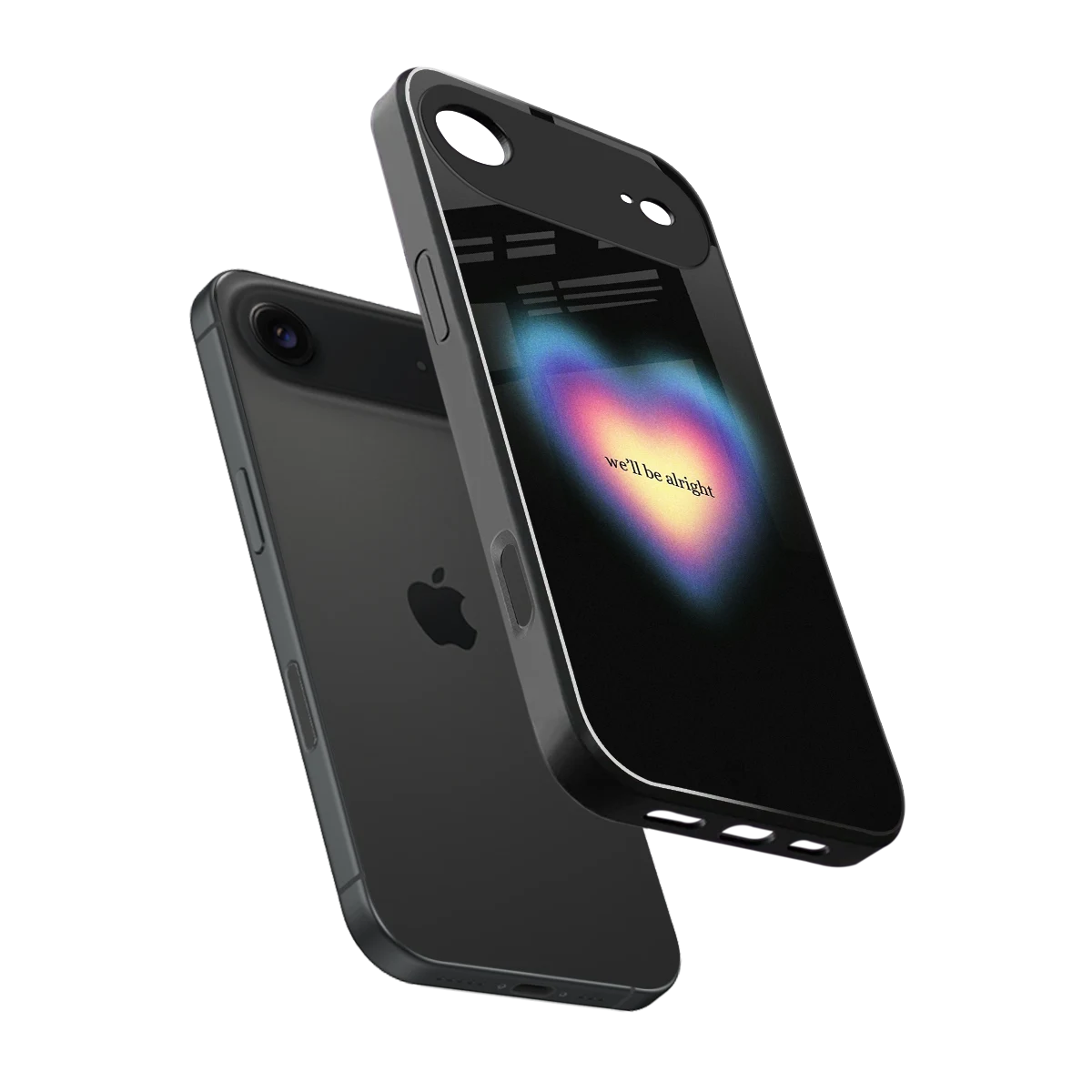 Alright Always sleek iphone air cover with tempered glass back and TPU edges