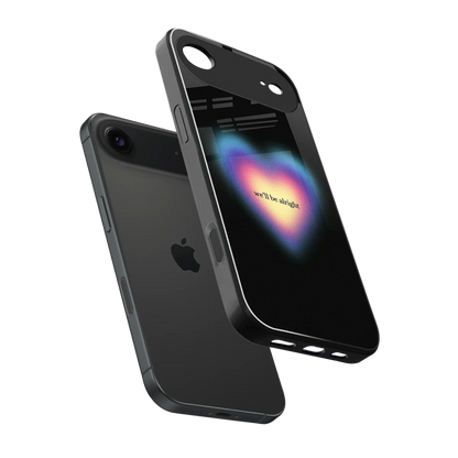 Alright Always sleek iphone air cover with tempered glass back and TPU edges