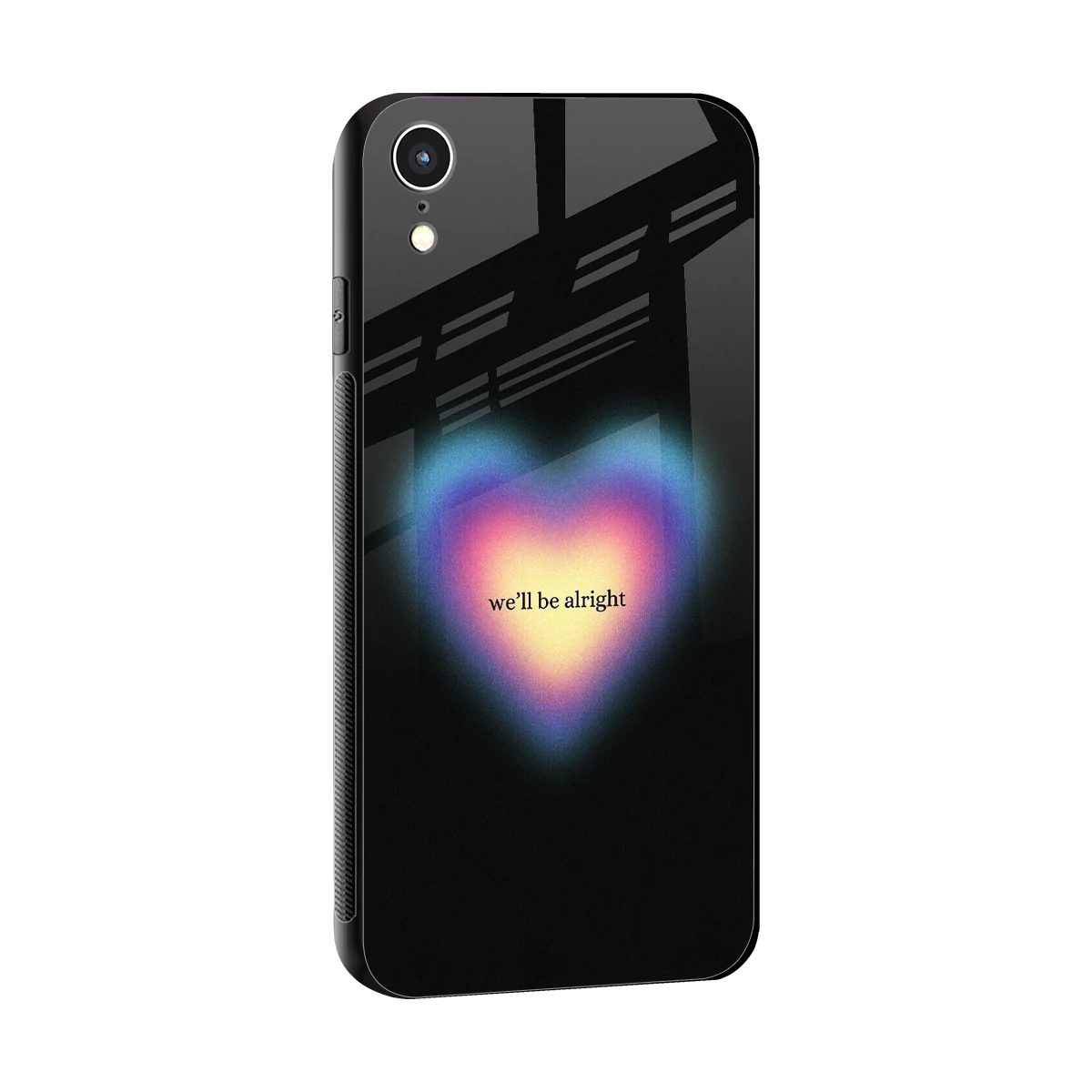 Alright Always sleek iphone xr cover with tempered glass back and TPU edges