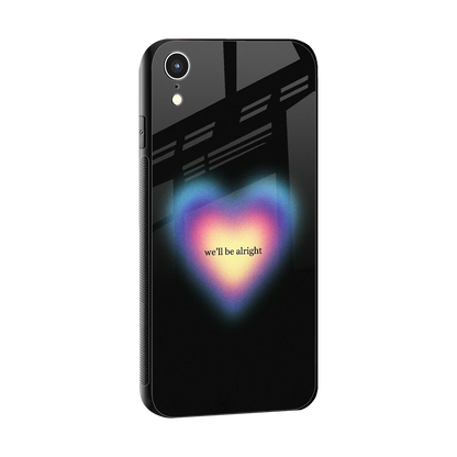 Alright Always sleek iphone xr cover with tempered glass back and TPU edges