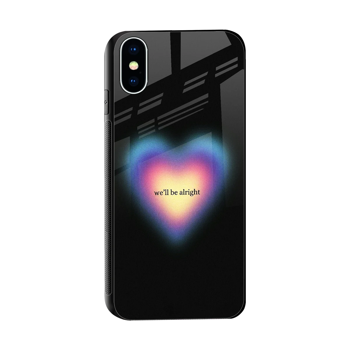 Alright Always sleek iphone xs cover with tempered glass back and TPU edges
