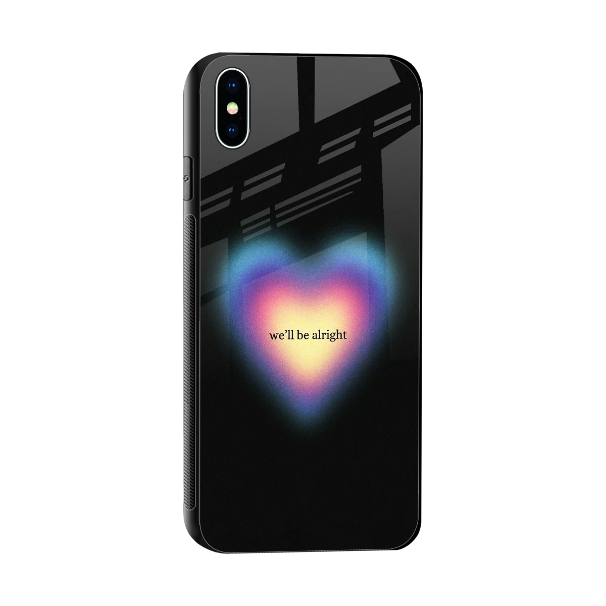 Alright Always sleek iphone xs max cover with tempered glass back and TPU edges
