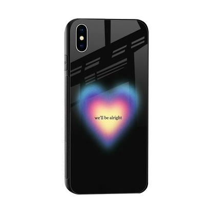 Alright Always sleek iphone xs max cover with tempered glass back and TPU edges