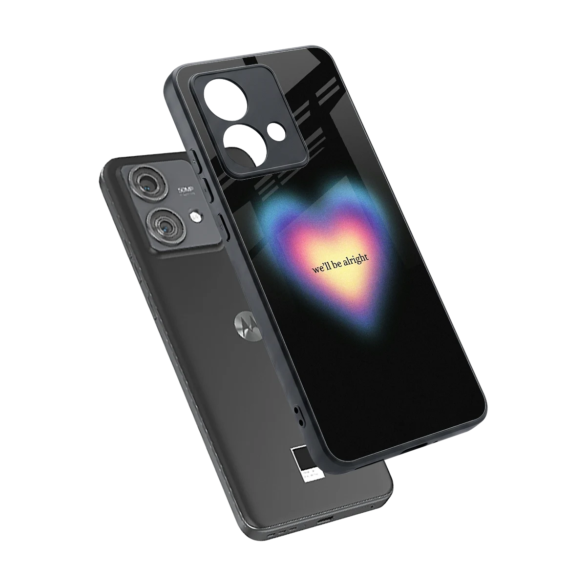Alright Always sleek motorola edge 40 neo 5g cover with tempered glass back and TPU edges