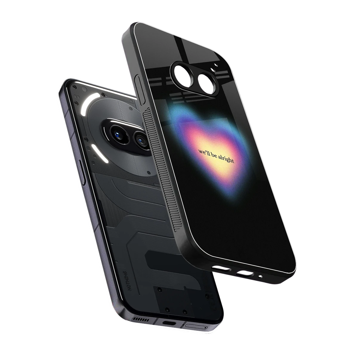 Alright Always sleek nothing phone 2a cover with tempered glass back and TPU edges