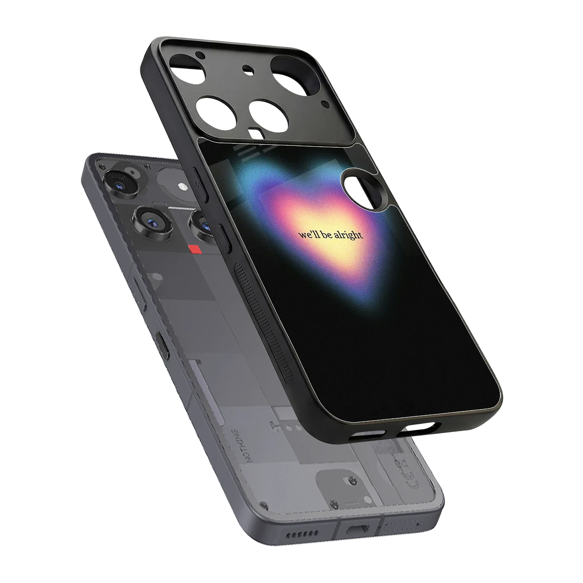 Alright Always sleek nothing phone 3 cover with tempered glass back and TPU edges