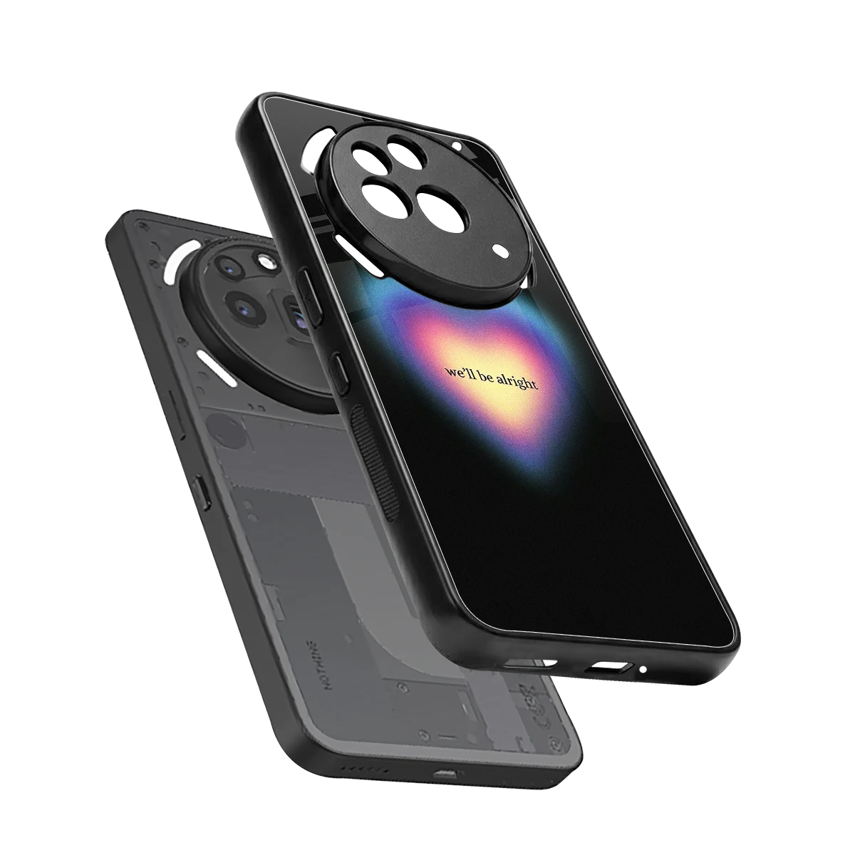 Alright Always sleek nothing phone 3a pro cover with tempered glass back and TPU edges