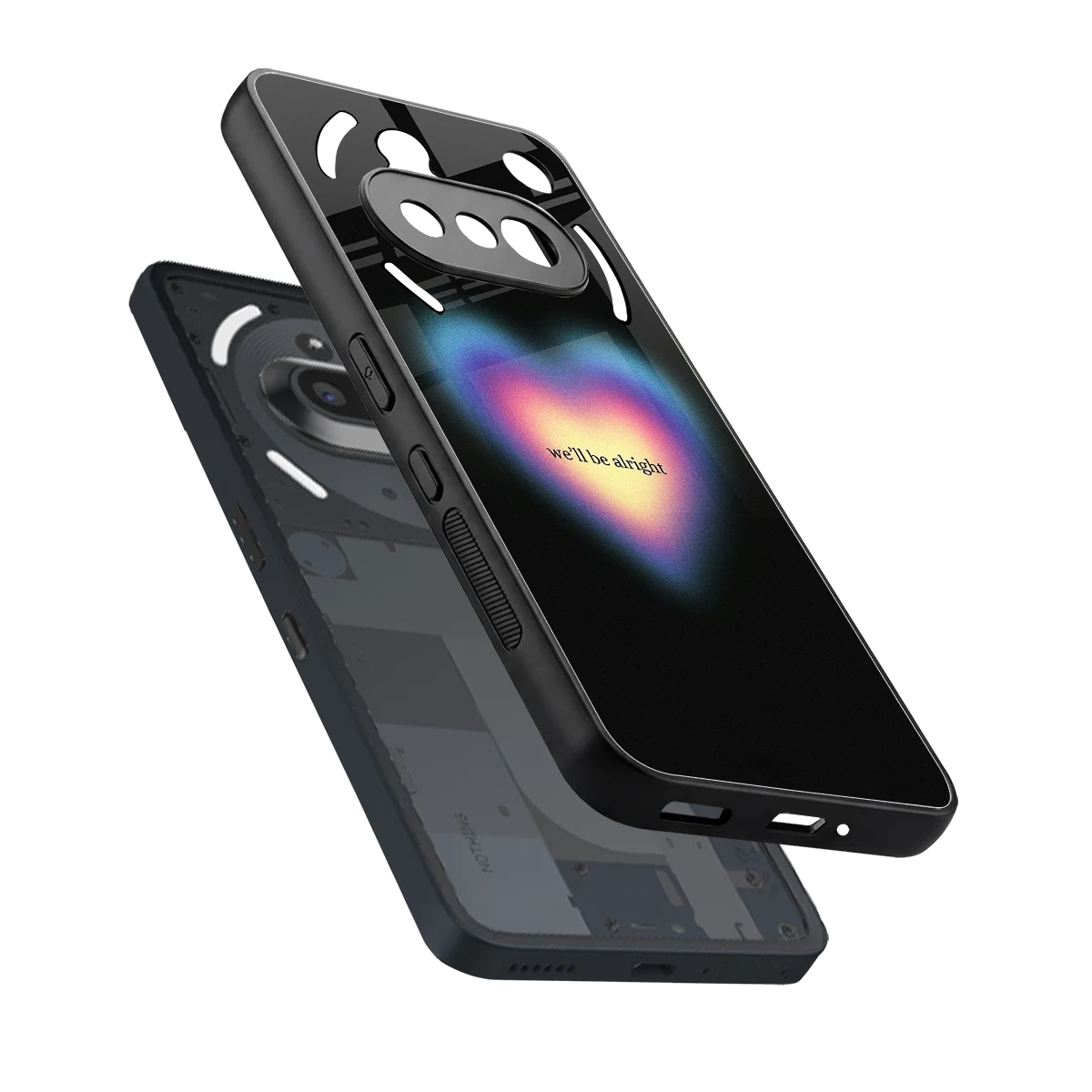 Alright Always sleek nothing phone 3a cover with tempered glass back and TPU edges