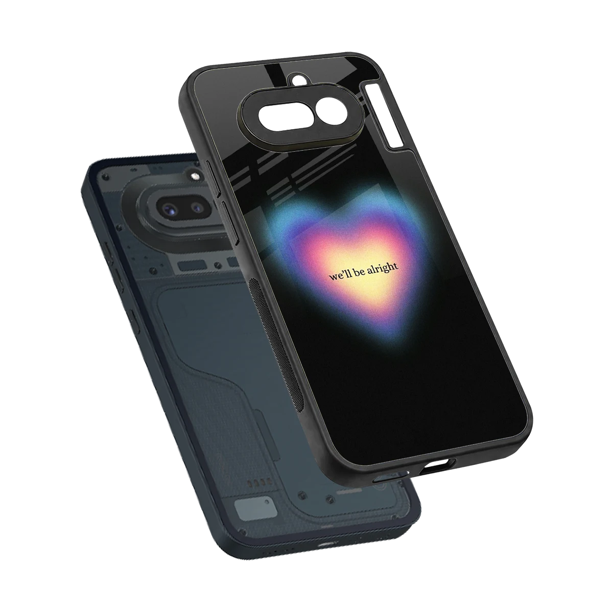 Alright Always sleek nothing phone 4a cover with tempered glass back and TPU edges