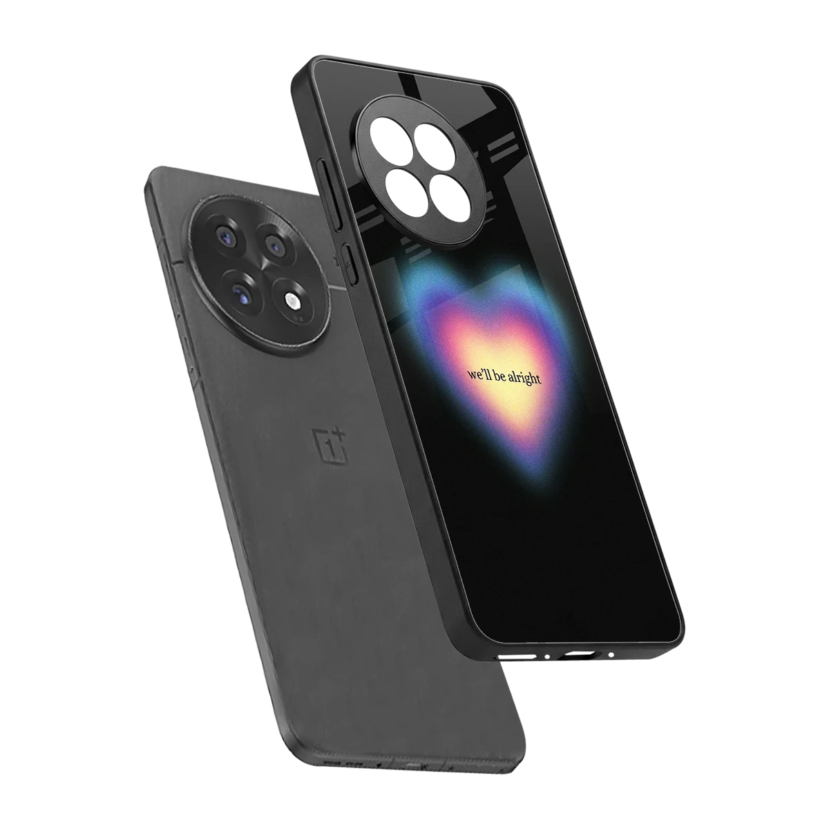 Alright Always sleek oneplus 13r cover with tempered glass back and TPU edges