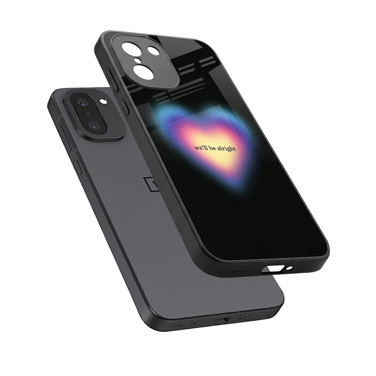 Alright Always sleek oneplus 15r cover with tempered glass back and TPU edges