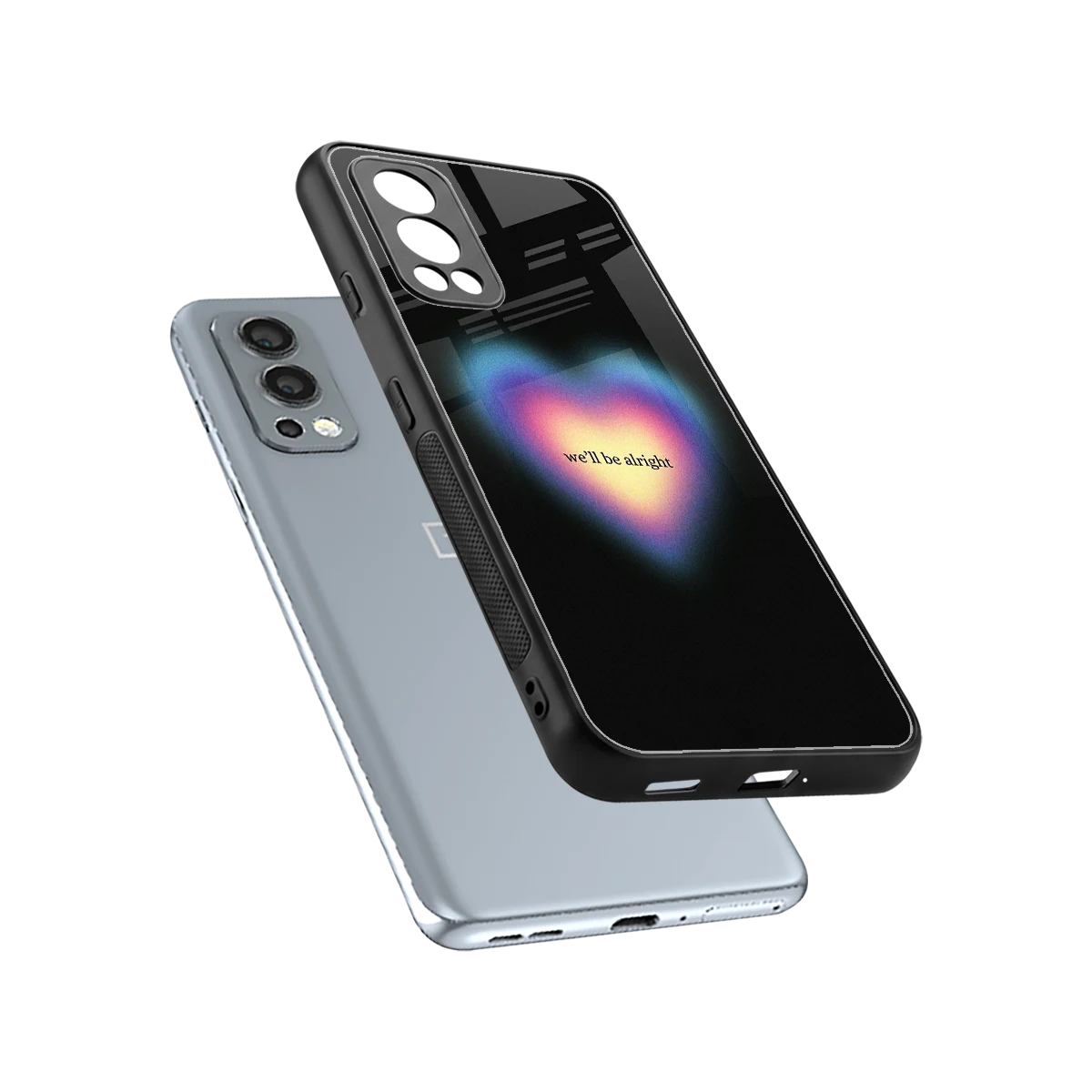 Alright Always sleek oneplus nord 2 cover with tempered glass back and TPU edges