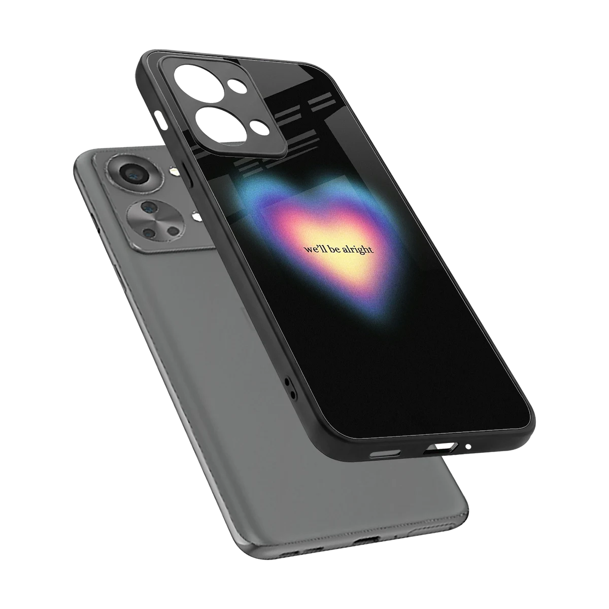 Alright Always sleek oneplus nord 2t cover with tempered glass back and TPU edges