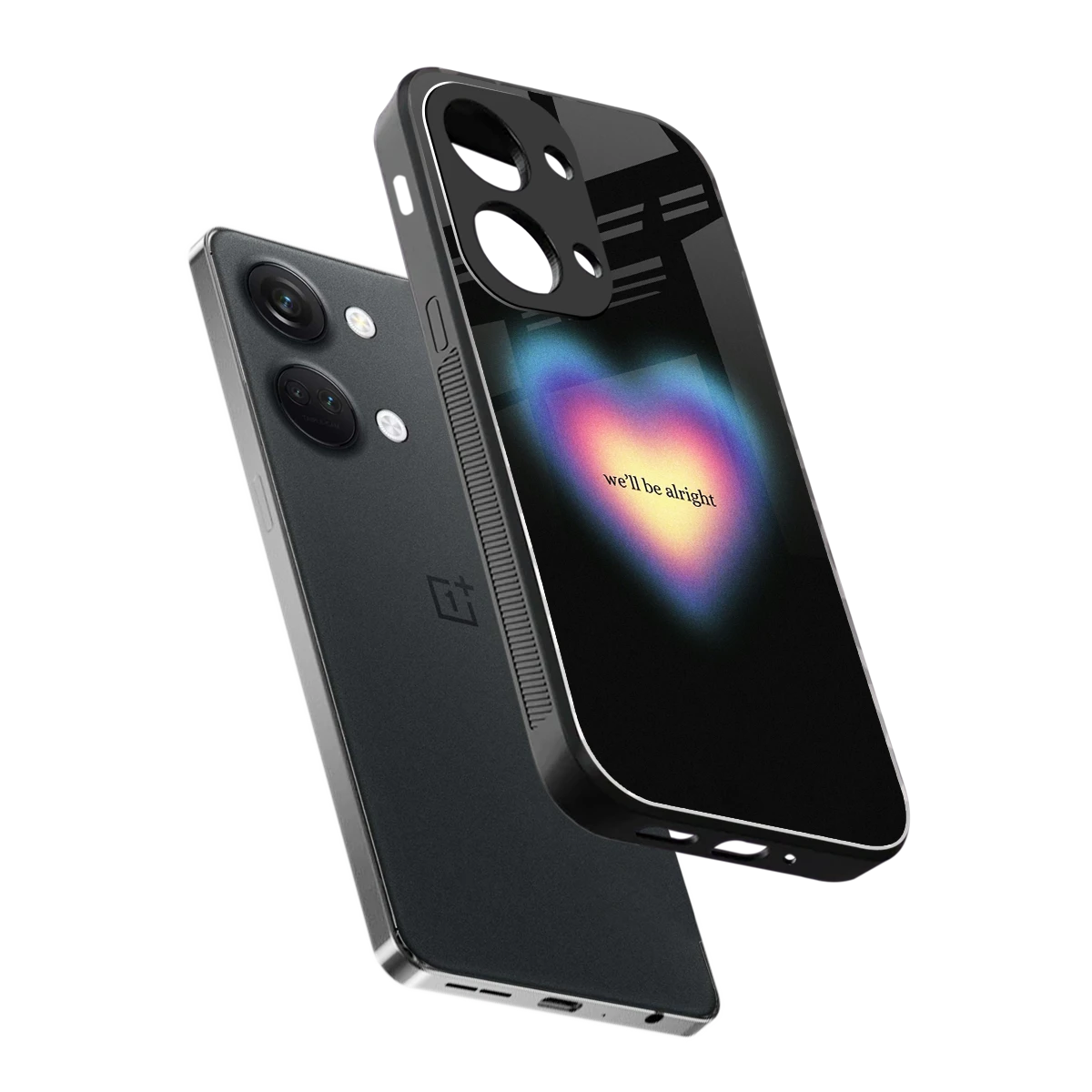 Alright Always sleek oneplus nord 3 cover with tempered glass back and TPU edges