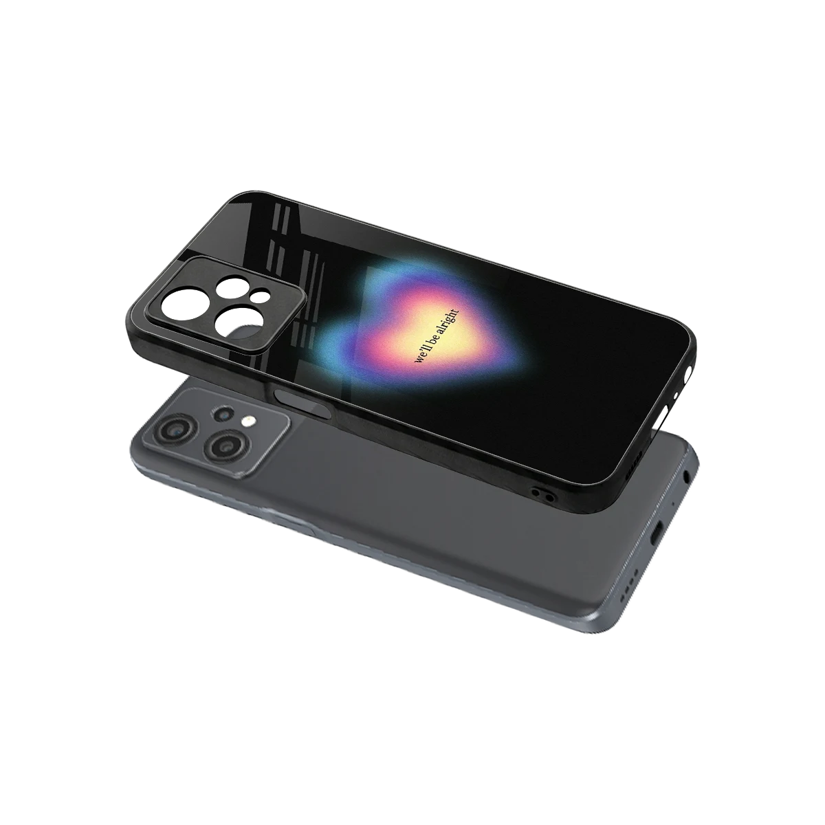 Alright Always sleek oneplus nord ce 2 lite cover with tempered glass back and TPU edges