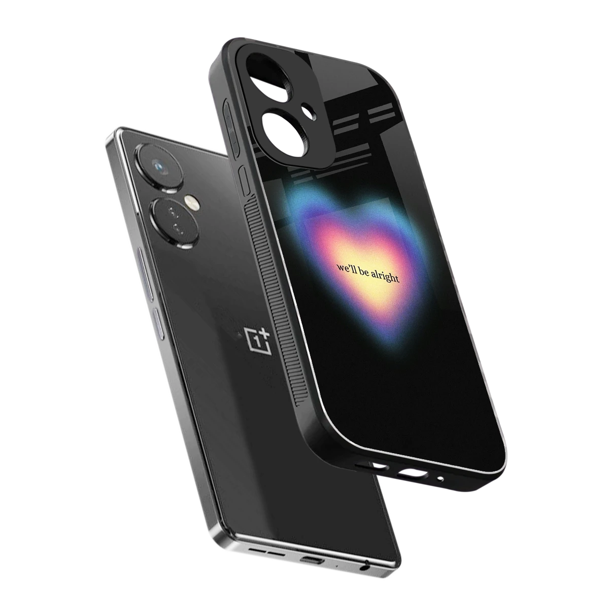 Alright Always sleek oneplus nord ce 3 cover with tempered glass back and TPU edges