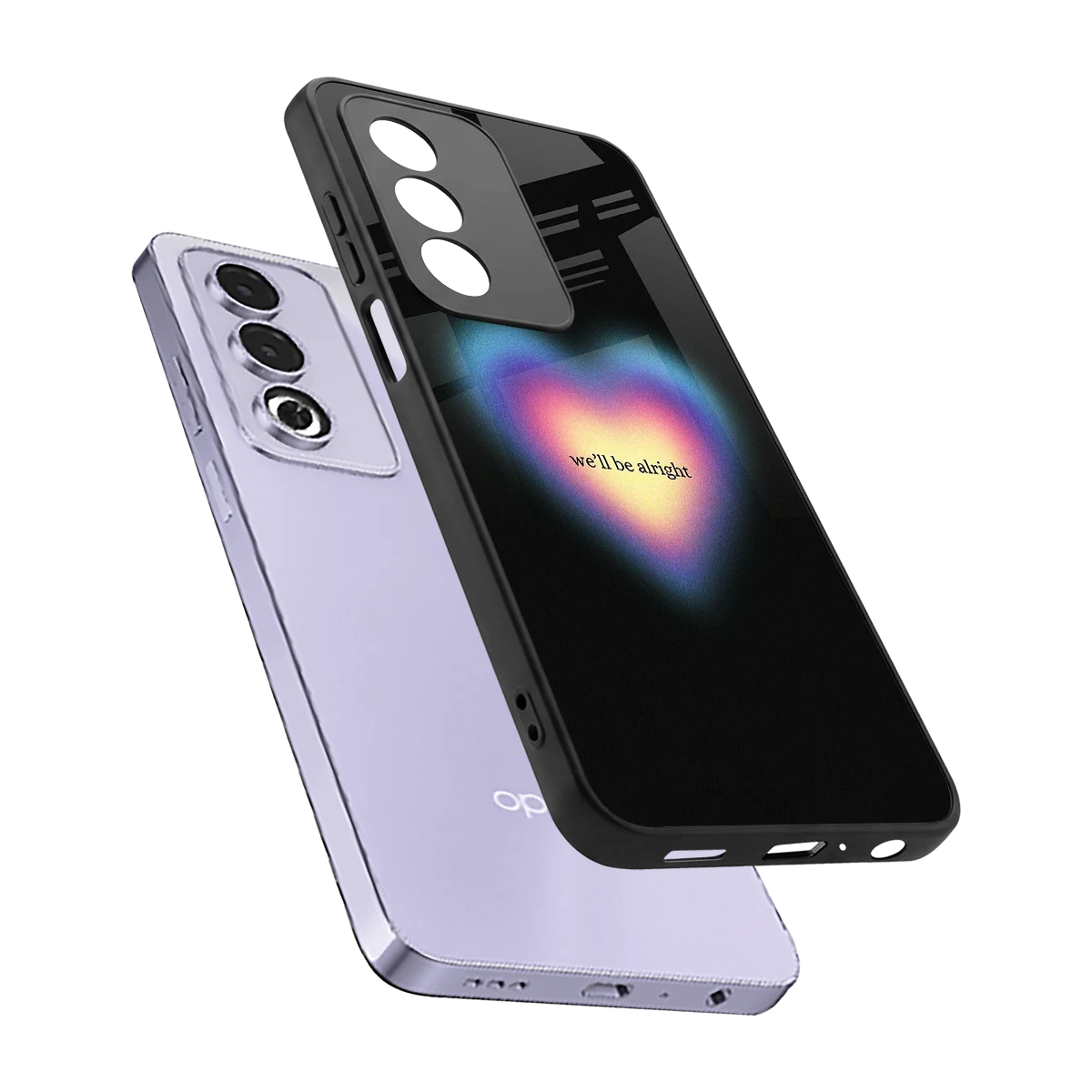 Alright Always sleek oppo a3 pro cover with tempered glass back and TPU edges