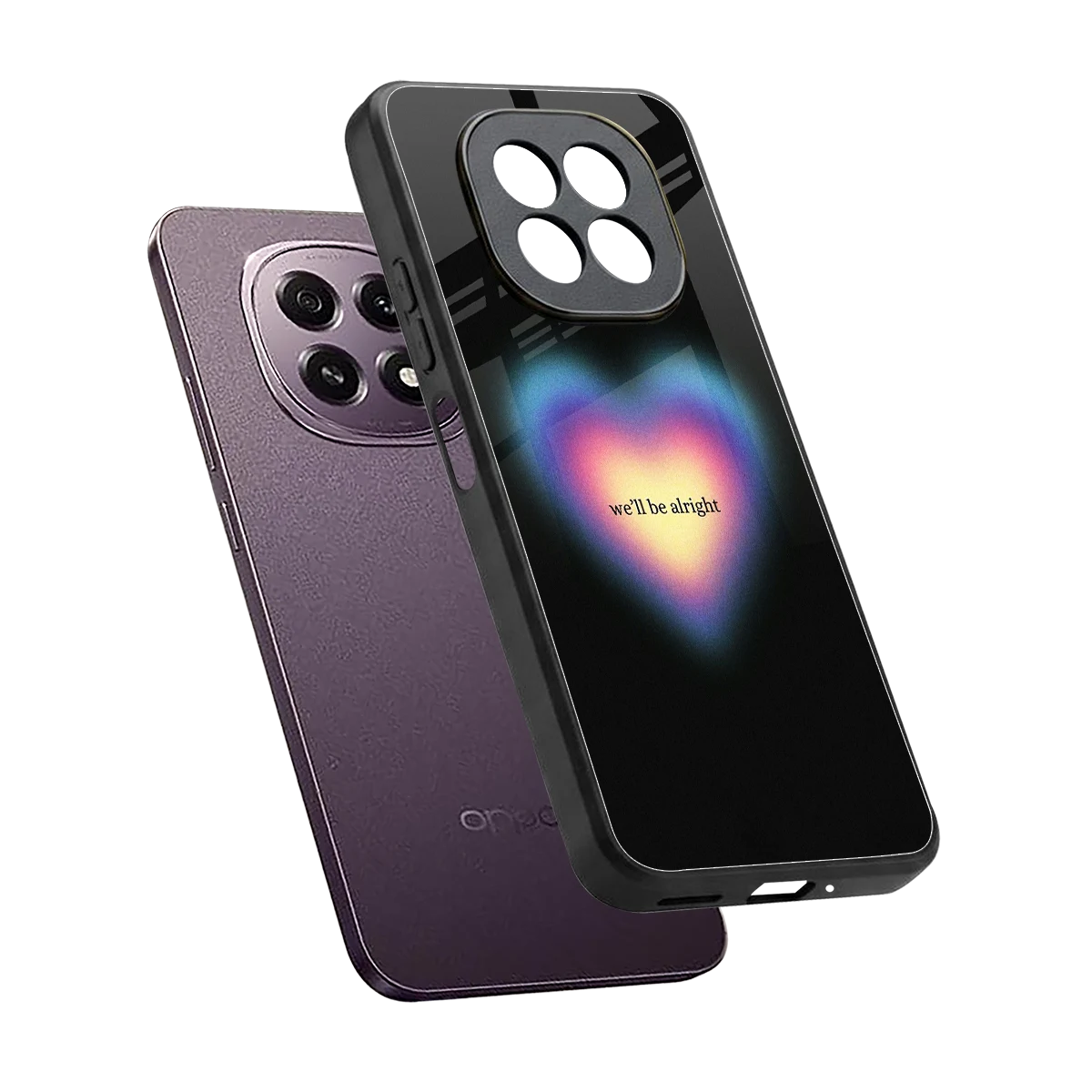 Alright Always sleek oppo f29 5g cover with tempered glass back and TPU edges