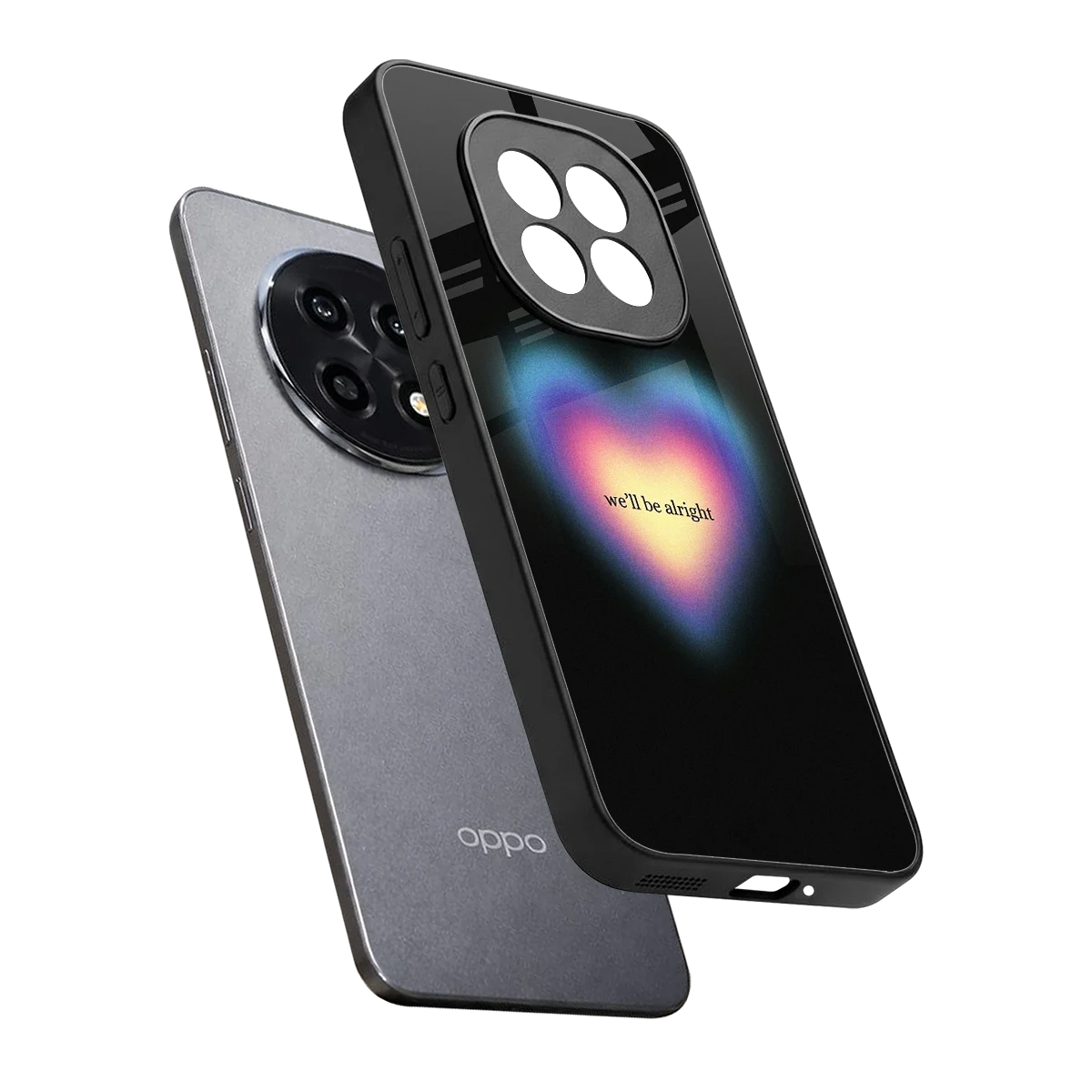 Alright Always sleek oppo f29 pro 5g cover with tempered glass back and TPU edges