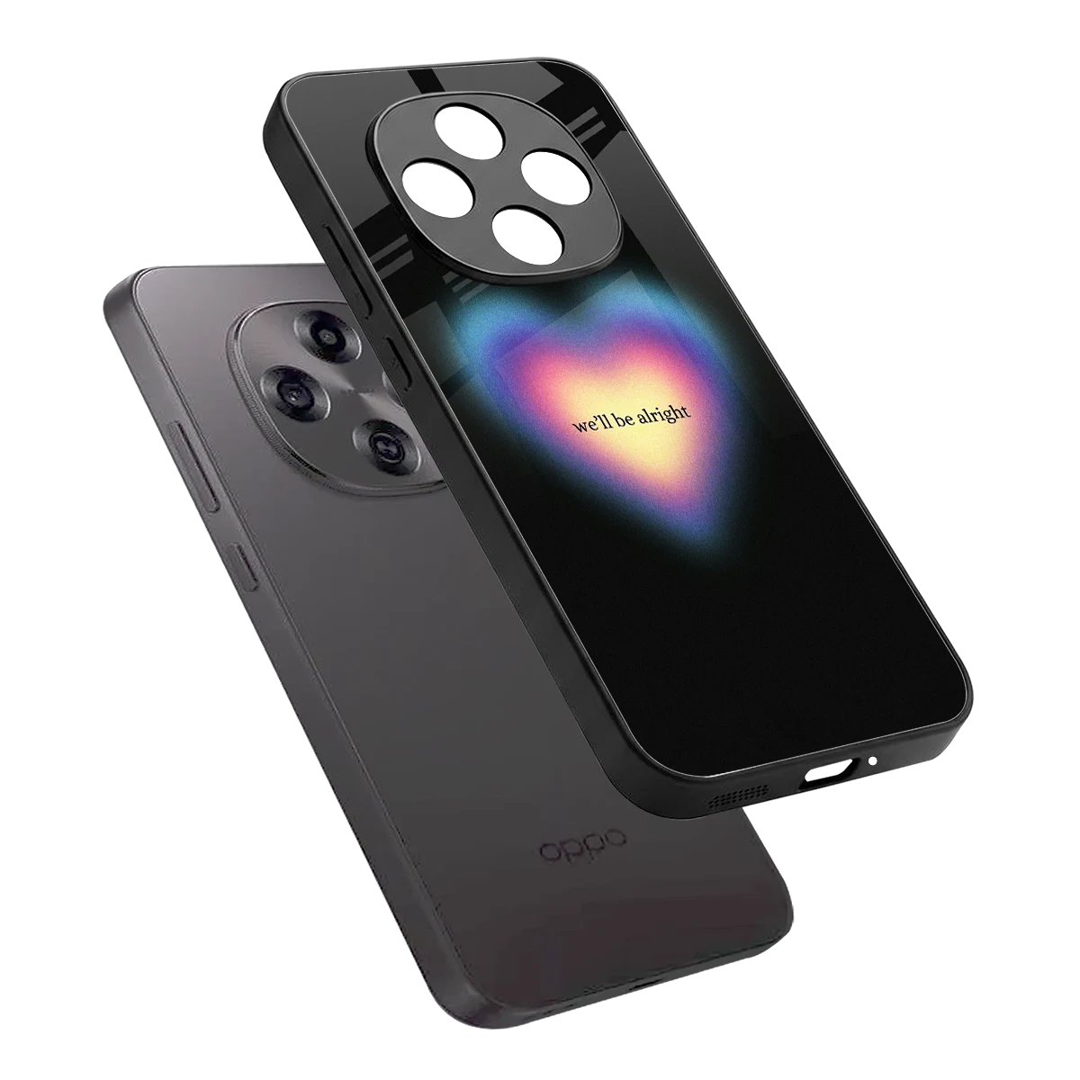 Alright Always sleek oppo f31 pro 5g cover with tempered glass back and TPU edges
