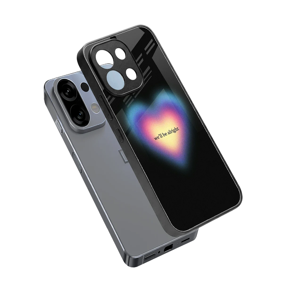 Alright Always sleek oppo k13 5g cover with tempered glass back and TPU edges