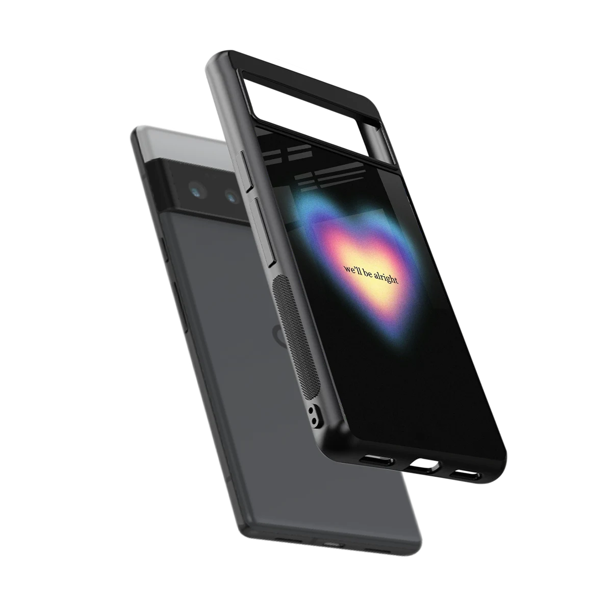 Alright Always sleek google pixel 6 pro cover with tempered glass back and TPU edges