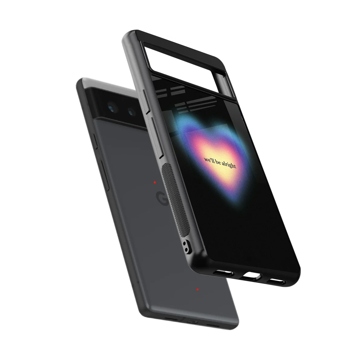 Alright Always sleek google pixel 6 cover with tempered glass back and TPU edges