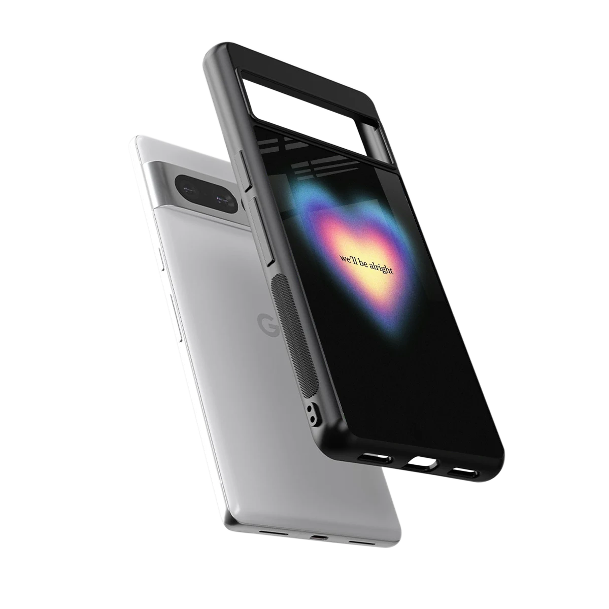 Alright Always sleek google pixel 7 pro cover with tempered glass back and TPU edges