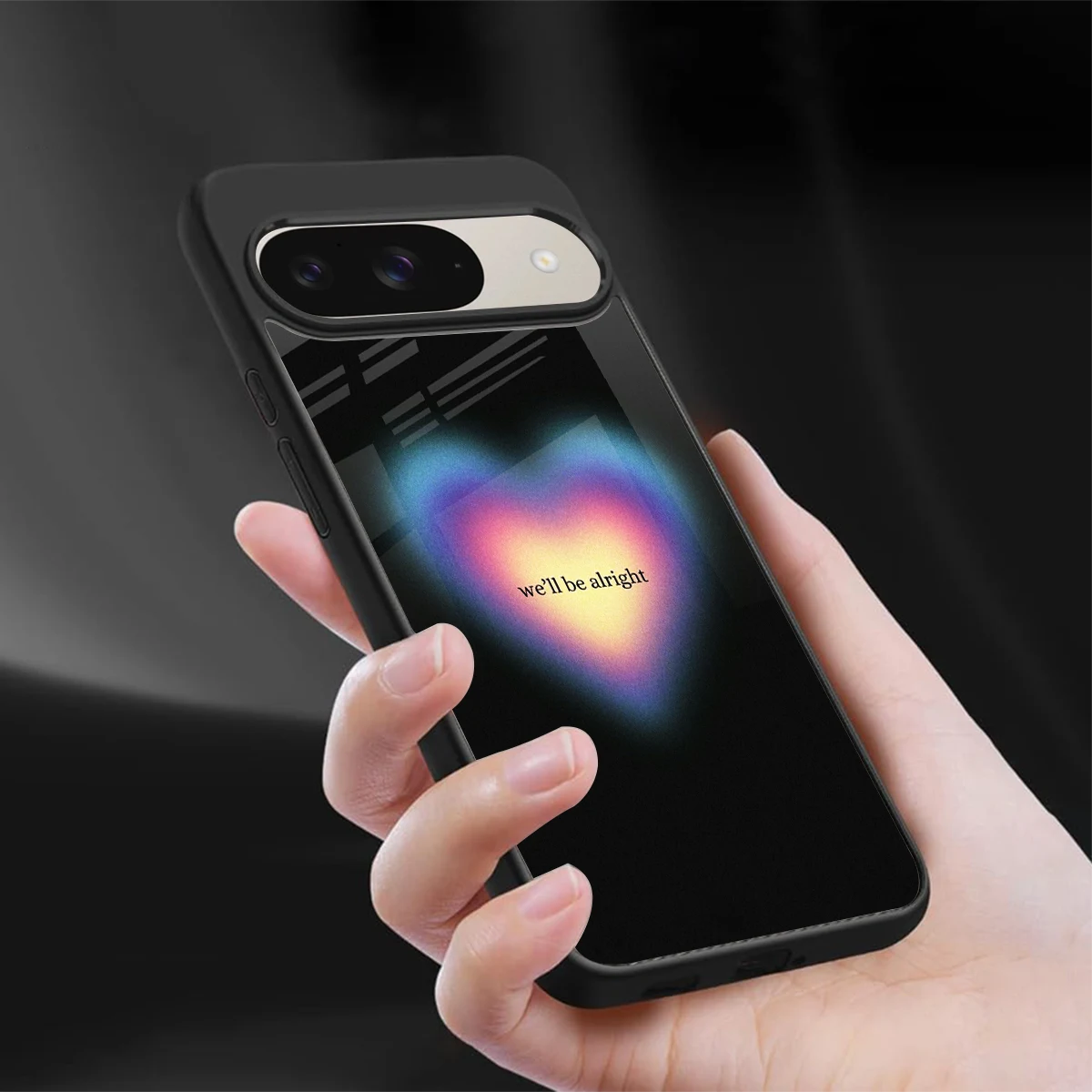 Alright Always sleek google pixel 9 cover with tempered glass back and TPU edges