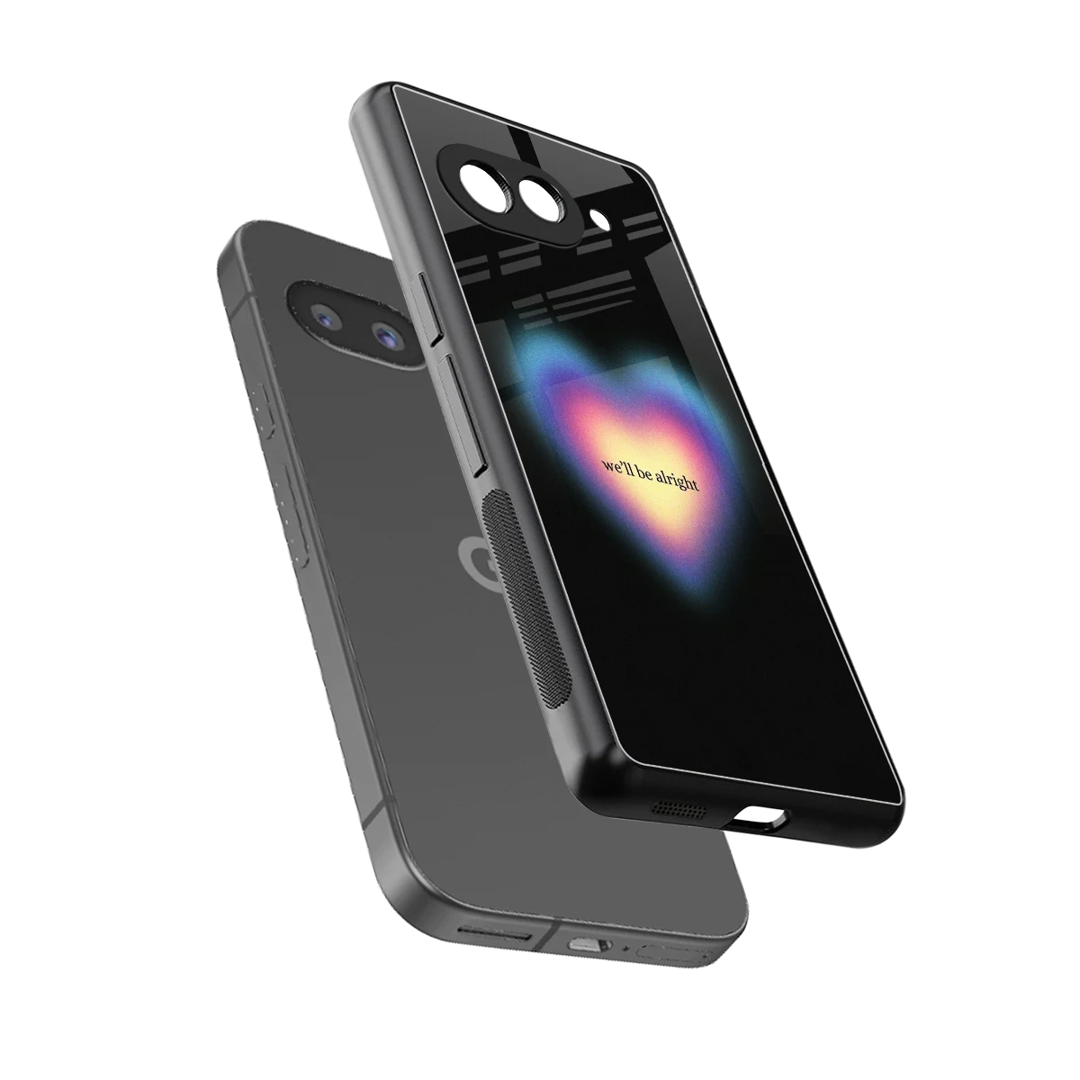 Alright Always sleek google pixel 10a cover with tempered glass back and TPU edges
