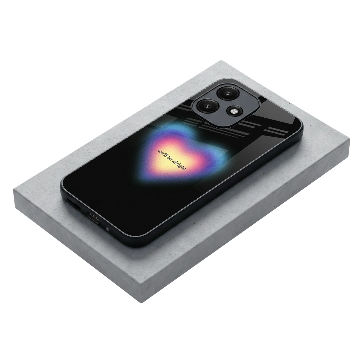 Alright Always stylish phone case for redmi 12 5g | glossy glass and slim fit