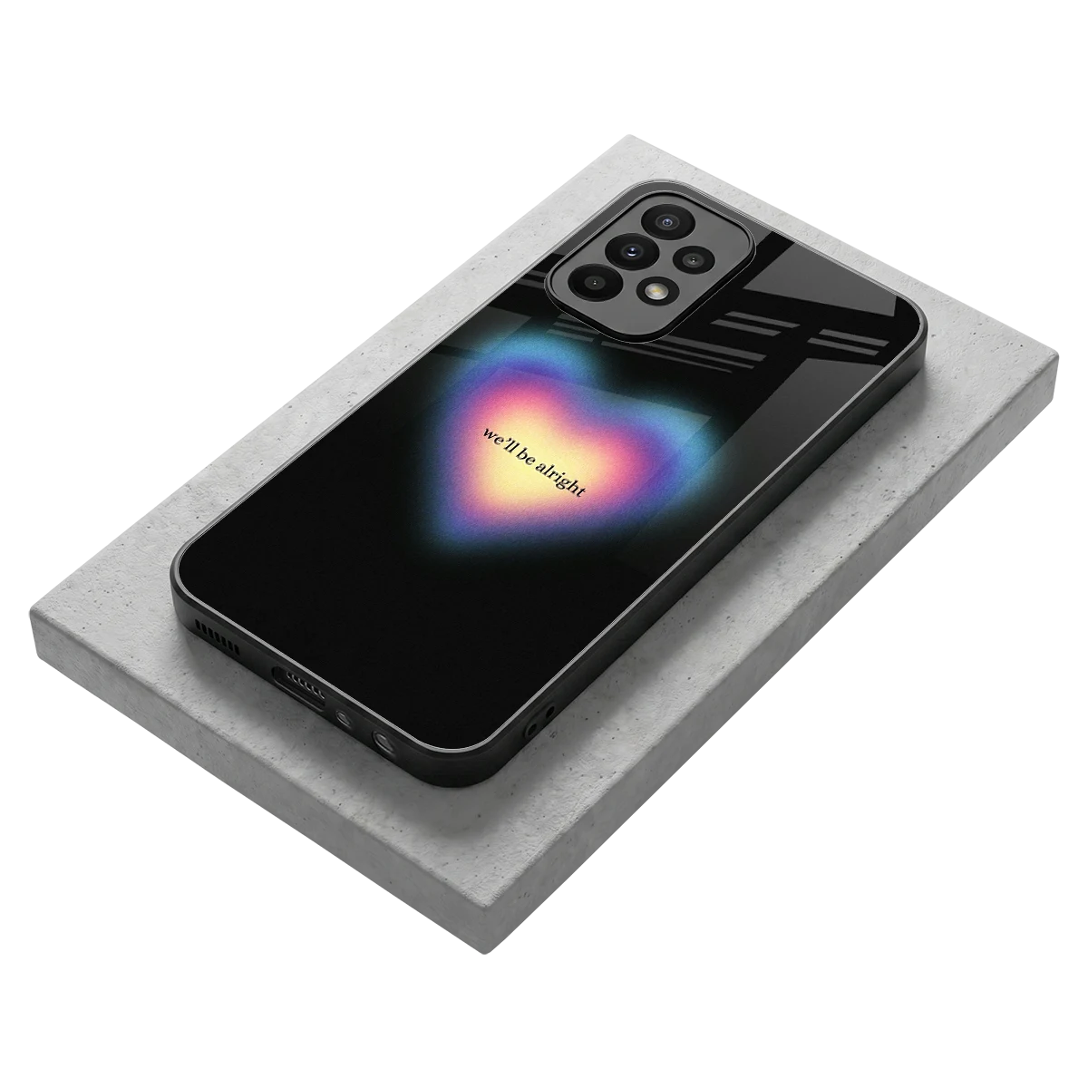 Alright Always stylish phone case for samsung galaxy a23 | glossy glass and slim fit