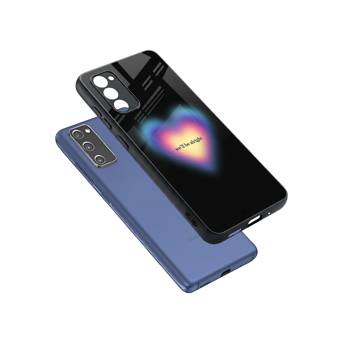 Alright Always sleek samsung galaxy s20 fe cover with tempered glass back and TPU edges