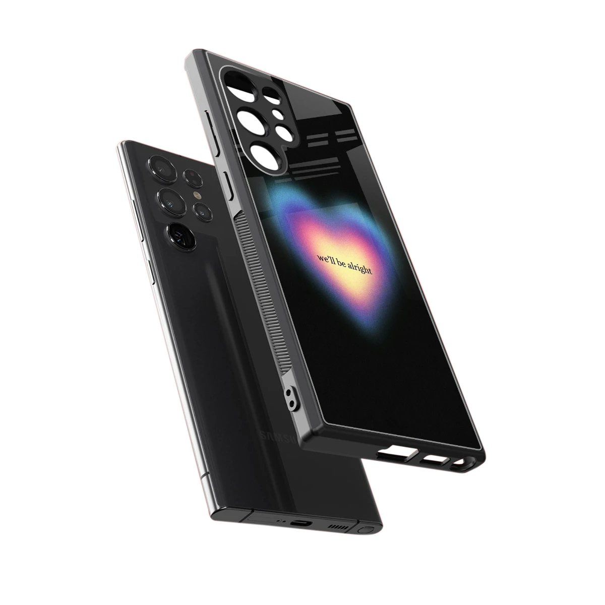 Alright Always sleek samsung galaxy s23 ultra cover with tempered glass back and TPU edges