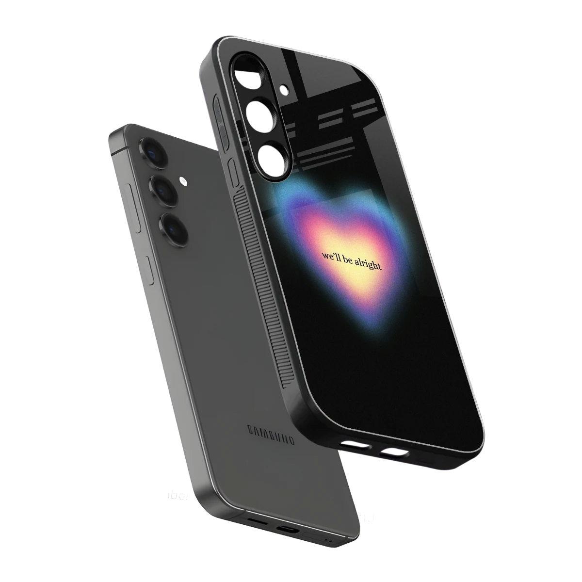 Alright Always sleek samsung galaxy s25 cover with tempered glass back and TPU edges