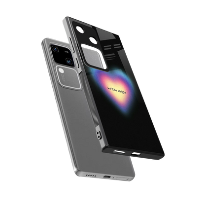 Alright Always sleek vivo v30 cover with tempered glass back and TPU edges