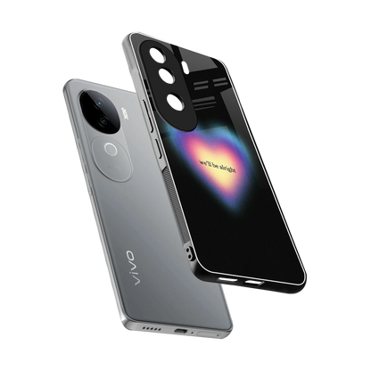 Alright Always sleek vivo v40e cover with tempered glass back and TPU edges