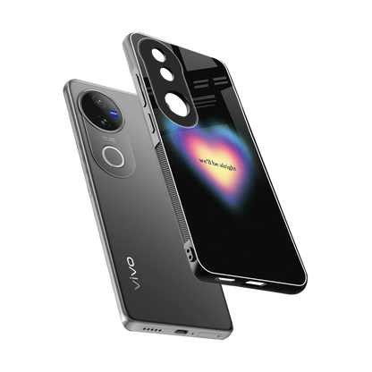 Alright Always sleek vivo v50 cover with tempered glass back and TPU edges