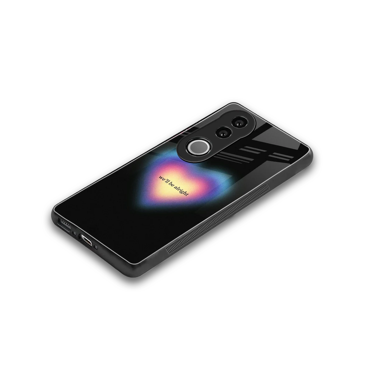 Alright Always stylish phone case for vivo v50 | glossy glass and slim fit