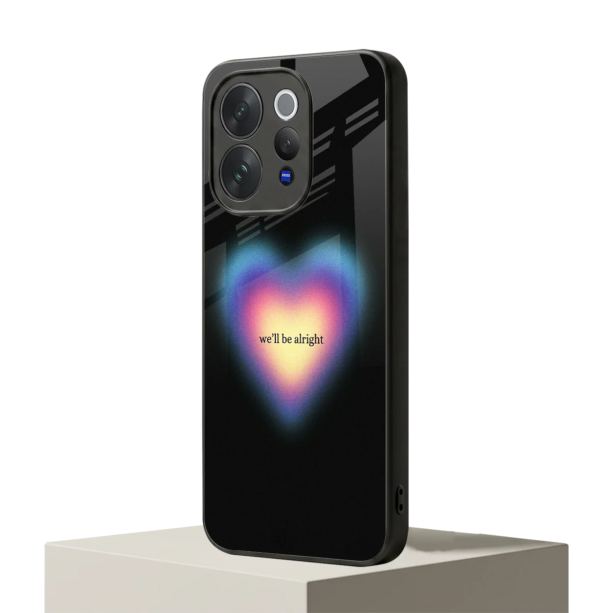 Alright Always vivo v70 mobile cover | shockproof glass phone case
