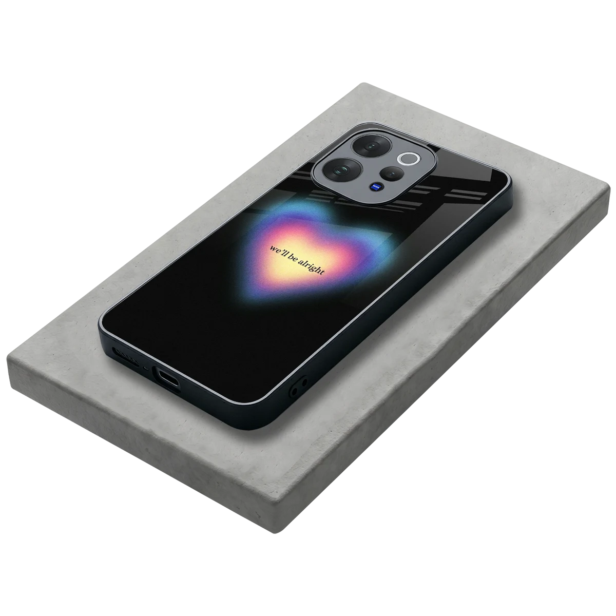 Alright Always stylish phone case for vivo v70 | glossy glass and slim fit