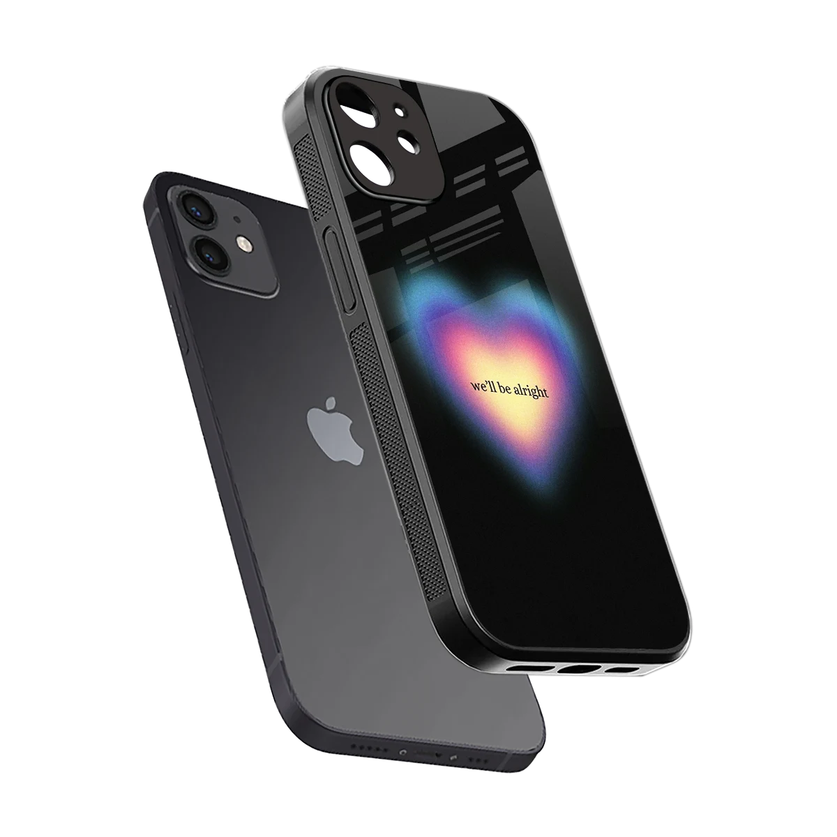 Alright Always sleek iphone 12 cover with tempered glass back and TPU edges