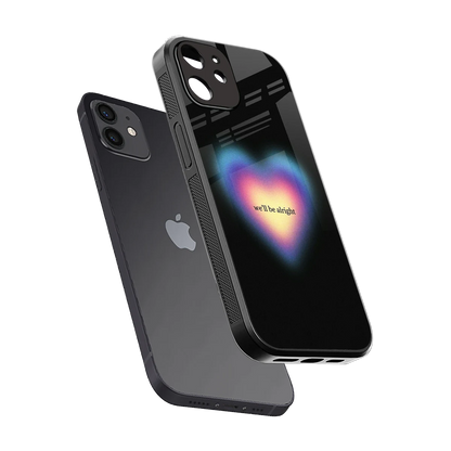 Alright Always sleek iphone 12 cover with tempered glass back and TPU edges