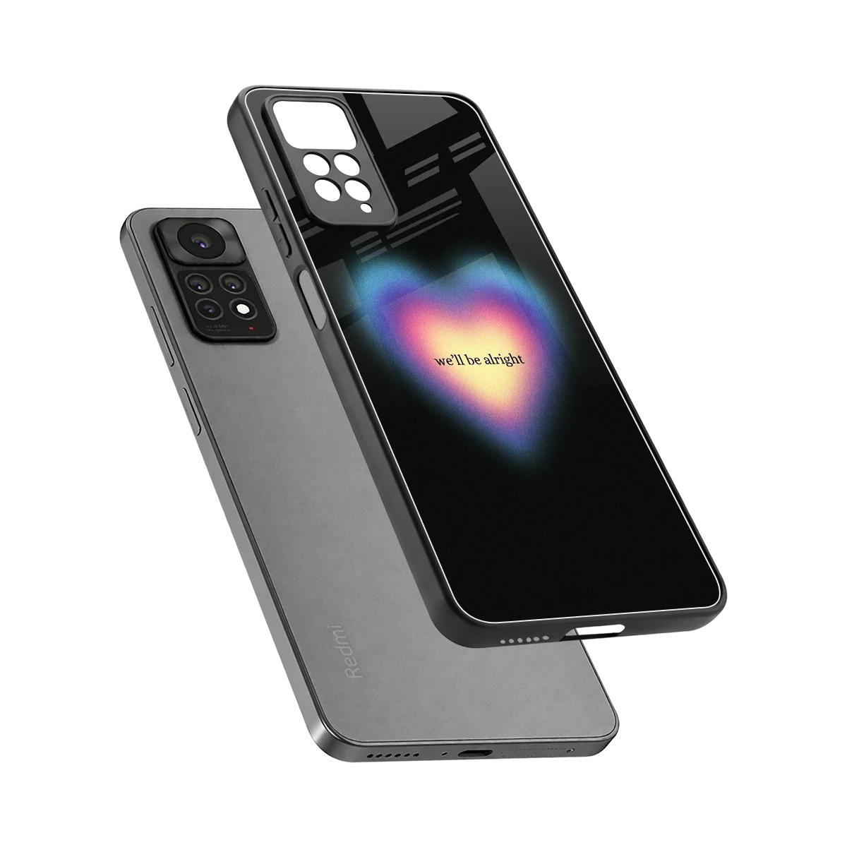 Alright Always sleek redmi note 11 pro cover with tempered glass back and TPU edges