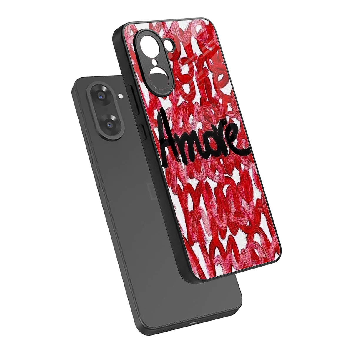 Amore sleek oneplus nord ce5 5g cover with tempered glass back and TPU edges