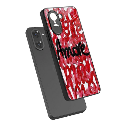 Amore sleek oneplus nord ce5 5g cover with tempered glass back and TPU edges