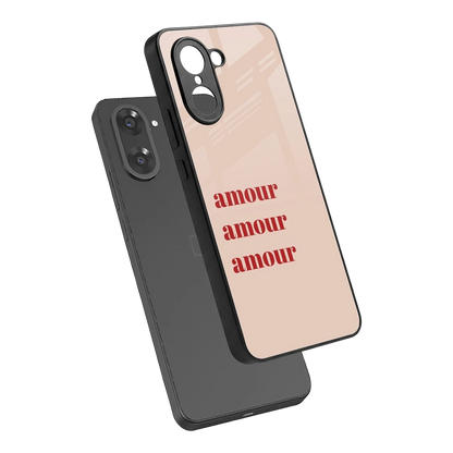 Amore Bliss sleek oneplus nord ce5 5g cover with tempered glass back and TPU edges