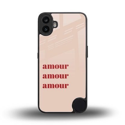 Amore Bliss back phone cover | glass case for cmf nothing phone 1